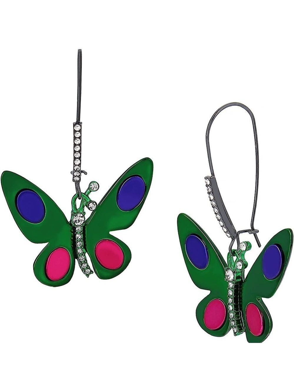 Betsey Johnson Butterfly Dangle Earrings New